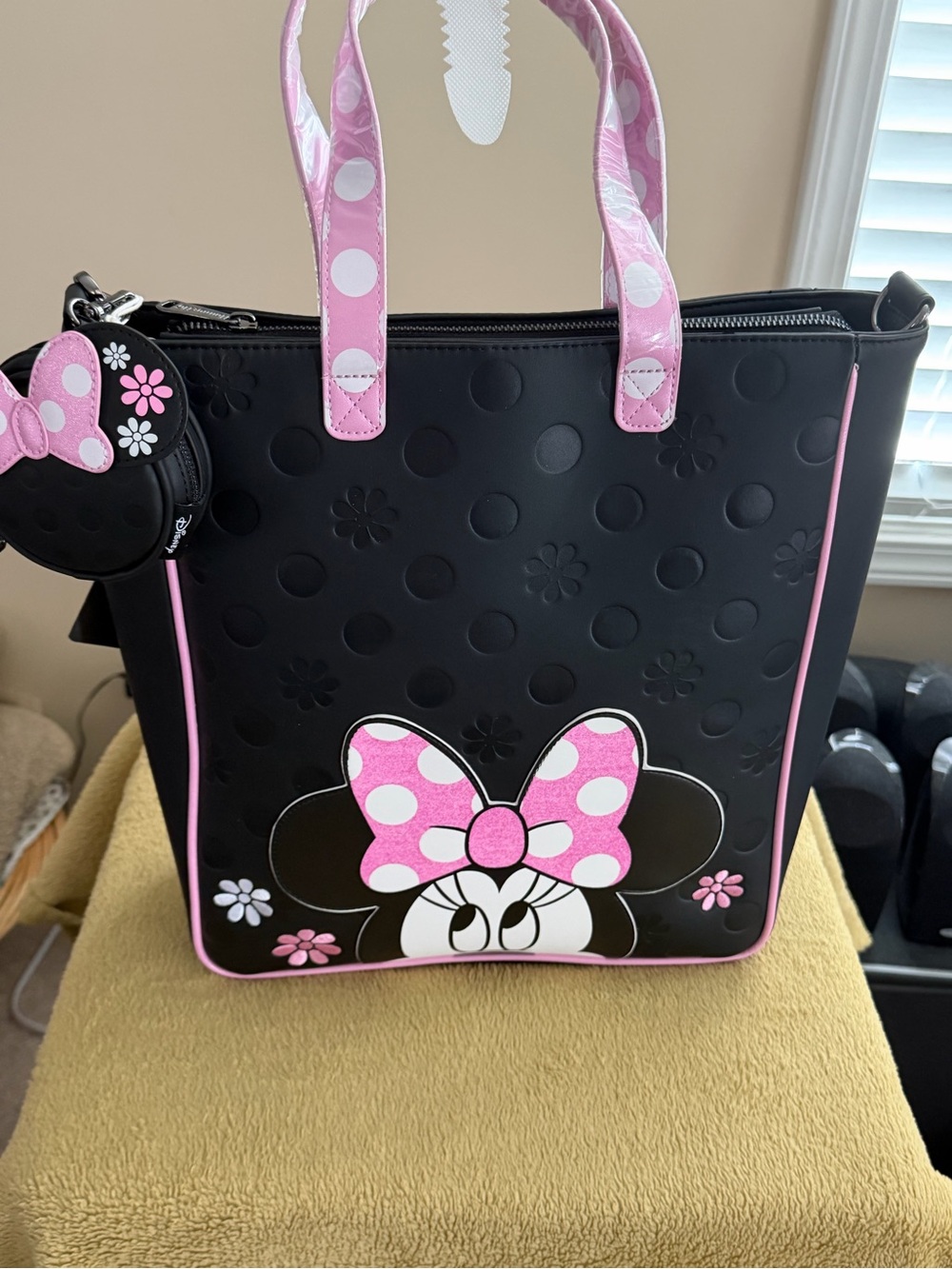 Disney Minnie Mouse Black & Pink Tote Bag